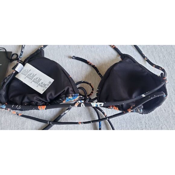 INSIGHT CROSS BACKBRA TOP APACOLYPSO BLACK BIKINI TOP NWT - Picture 5 of 8